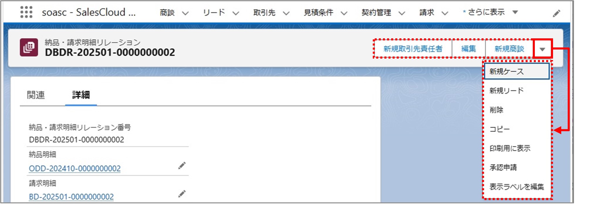 セクション10_記事7_納品・請求明細リレーションの詳細情報__①_「納品・請求明細リレーション」詳細画面のアクション.jpg